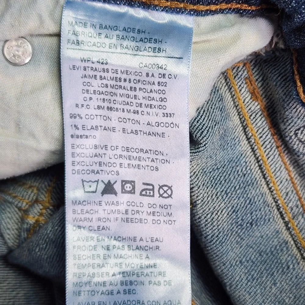 Signature Levi Strauss Jeans Mens 29x32 Straight Leg Blue Denim Minimalist Indie